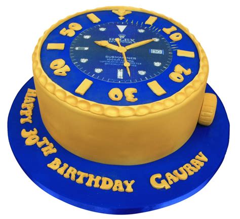 gold rolex cake|rolex dial shape birthday cake.